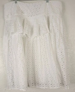 Lane Bryant White Flared Skirt Ruffle Women's Plus 20 NEW $79.95 - Picture 1 of 7