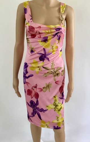 ABITO VERSACE SEXY STRAP IMPREZIOSITO CON RITAGLI DIETRO TAGLIA 42