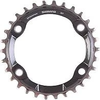 (tg. 32 Denti) Shimano Smcrm81a2 Corona Unisex adulto Argento/nero 32 denti -