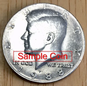 1988P John F. Kennedy Halbe Dollar Münze im Umlauf *kostenloser Versand* - Bild 1 von 2