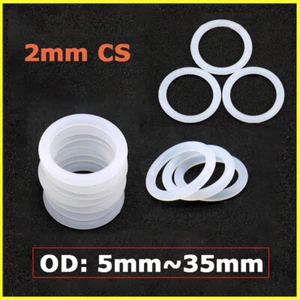 Silicone Rubber O Rings Sealing Metric Food Grade 2mm Cross Section 5mm~35mm OD - Picture 1 of 10