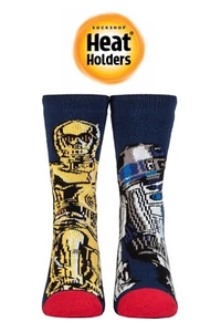 Star Wars Socks Kids Droids Thermal R2D2 & CP30 HEAT HOLDERS Lite 1.6 TOG 1 Pack - Picture 1 of 6