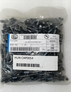 Lot of 1000 RGA101M1EBK0611G Aluminum Electrolytic Capacitors 25V 100uF 105C - Picture 1 of 4