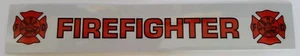 Firefighter WHITE/RED Reflective Vinyl Decal 2 sticker pak not perfect cut - Picture 1 of 1