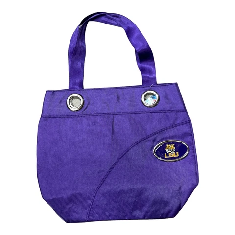 NCAA LSU Tigers Grommet Nylon Tote Bag Purse Cover