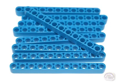 LEGO Technic - 9 x Studless Beams - 11L - Liftarms - New - Dk Azure - 32525, EV3 - Image 1 of 4