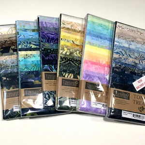 Timeless Treasures Tonga Treats Strip Packs, 8 Different Selections - Picture 1 of 13