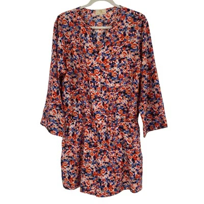 Collective Concepts Size Large Floral Romper Feminine Ditsy Flowers - Image 1 of 4