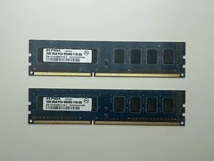 Set of 2 - Elpida EBJ10UE8BBF0-AE-F Blue PC3-8500 (DDR3-1066) 1Rx8 1GB DDR3 RAM - Picture 1 of 2