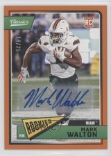 2018 Classics Significant Signatures Orange /25 Mark Walton #252 Rookie Auto RC