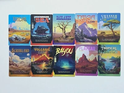 Original Dual Land 01 Set Foil-Altered Art Custom MTG Badlands Taiga Savannah - Image 1 of 4