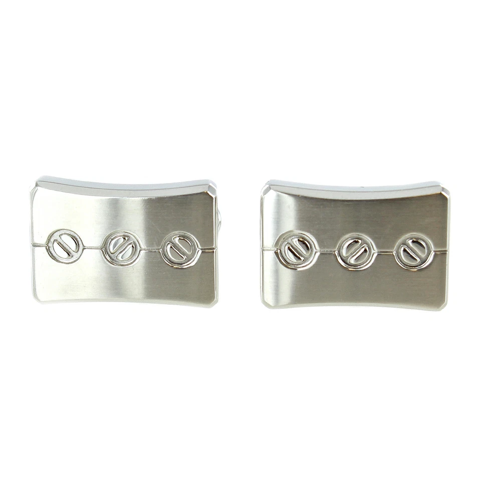 Rochet Roma Screw Modern Design Mens Stainless Steel Elegant Cuff Links Foto 1 de 1