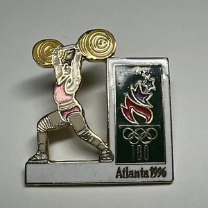 1996 Atlanta Olympic Pin WEIGHTLIFTING- Hat, Vest, Jacket Pin - Picture 1 of 6