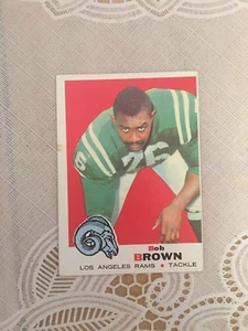 VINTAGE 1969 TOPPS BOB BROWN #245 VG OLD LOS ANGELES RAMS - Picture 1 of 2