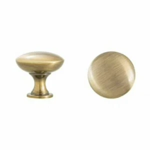 Design House Vanity Handle 1 1/4" Mushroom Cabinet Knob in Antique Brass 5-Pk - Picture 1 of 3