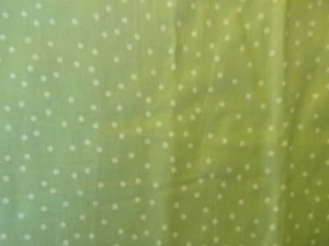 Polka Dots, Lt. Green Dots on Green Cotton Fabric   (44" Wide x 27 " long) - Picture 1 of 5