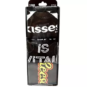 Hershey Kiss Almond Joy Reeses 3 pares de calcetines crew talla 8-12 Bioworld - Imagen 1 de 13
