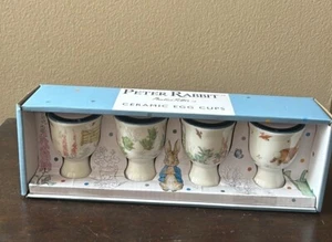 Beatrix Potter Peter Rabbit Boiled Egg Holder Mini Cup Spring Gift Set of 4 NEW - Picture 1 of 3