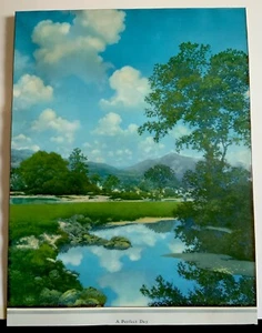 Maxfield Parrish “A Perfect Day” Original 1943 B&B Calendar Top 15 1/2”x 12 3/8” - Picture 1 of 14