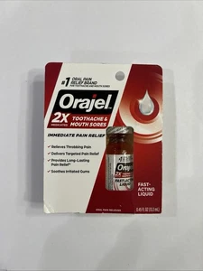 Orajel 2X Medicated Toothache & Mouth Sores Liquid, 0.45 Fl Oz Immediate Relief - Picture 1 of 1