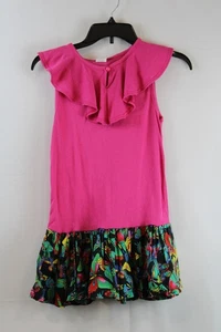Vintage Style Force Made In USA Girl's M 8-10 Ruffle Butterfly Pattern Dress - Picture 1 of 5