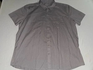 Fresh Clean Threads S/S Hemd mit Knopfleiste grau Herrengröße 4XLT neu ohne Etikett! " - Bild 1 von 5