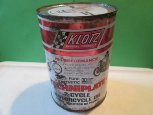 Vintage Klotz Chemical Techniplate 2 Cycle Motorcycle Oil 32oz Full - Picture 1 of 5