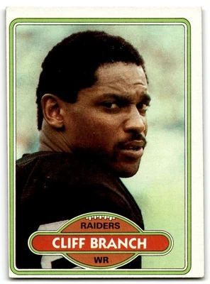 1980 Topps Cliff Branch HOF in EX Plus Cond LOOK! Oakland Raiders #85 - Image 1 of 2