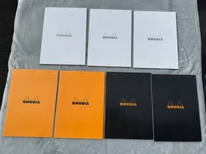 7 NEW Rhodia Staplebound Graph Paper Notepad - 8.25 x 11.75 - Black Orange White - Picture 1 of 6