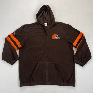 Cleveland Browns Jacke Herren 2XL braun orange NFL Football Fleece Zip Hoodie - Bild 1 von 15