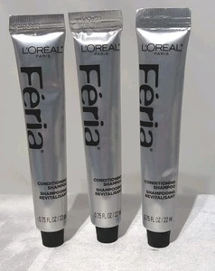 3x L'OREAL Feria Conditioning Shampoo NEW 0.75 fl.oz/ 22 ml - Picture 1 of 4