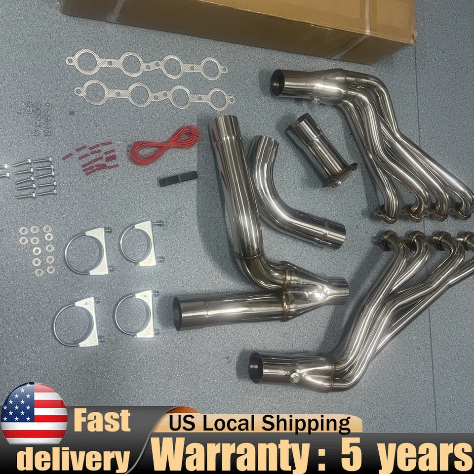 Long Tube Headers For 99-06 Chevy GMC Sierra Silverado 4.8/5.3/6.0 W/ Y Y Pipe - Image 1 of 4