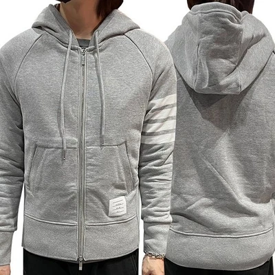 Thom Browne Clásico Brazalete Diagonal Entrenamiento Sudadera con Capucha Cremallera Chaqueta 123451996 Foto 1 de 4
