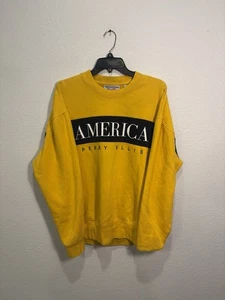 Sudadera Pullover De Colección Y2K Perry Ellis America Colorblock Deletrear Rayas M - Imagen 1 de 7