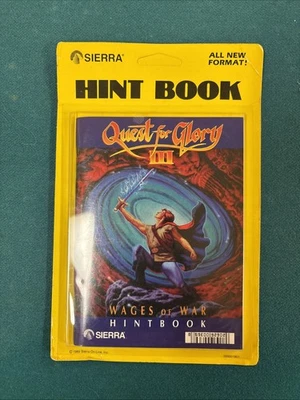 Quest For Glory III Hint Book Sierra Rare Strategy Guide 3 HTF Vintage PC Sealed - Image 1 of 4