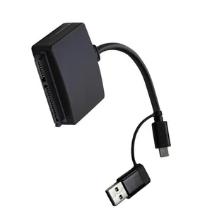 2-IN-1 Lighted SATA to USB3.0+TYPEC Cable Hard Drive Adapter for Notebooks - Afbeelding 1 van 5