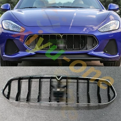 ABS Chrome+Black Front Bumper grill grille For 2018-2022 Maserati GranTurismo - Image 1 of 4