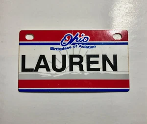 2 x OHIO DUMMY LICENSE PLATE "BIRTH PLACE OF AVIATION" LAUREN 4X2 INCH NEW - Bild 1 von 1