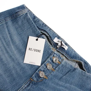 Re/Done Neu mit Etikett Denim Jeans Größe 25 US Knopfleiste Cropped Bootcut in Riot Blue - Bild 1 von 12