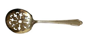 Raro 1865-1898 Mundial Rogers MFG.Co Original Plateado Cuchara para Servir Ranurada - Imagen 1 de 5