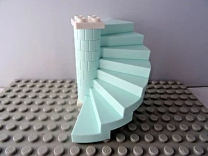 40203 AQUA SPIRAL STAIRCASE 8 STEPS WHITE BASE & TOP PLATE NEW STEPS - Picture 1 of 1