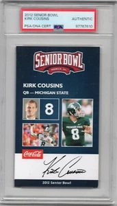 2012 Senior Bowl KIRK COUSINS Autograph Card PSA/DNA VIKINGS FALCONS - Picture 1 of 2