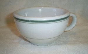Vtg ESCO Hotel Ware Restaurant Ware Tea Coffee Cup Green Stripe Band - Picture 1 of 2