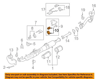 Aislador de soporte delantero de escape 6,7 L FORD OEM 11-18 F-350 Super Duty BC3Z5A262A Foto 1 de 2