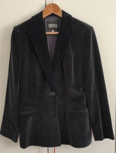 Versace Jeans Couture Samt Smart formelle Freizeitjacke IT44 UK 12 klein mittel - Bild 1 von 7