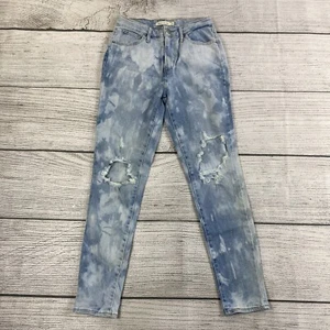Levis 721 High Rise Skinny Acid Wash Jeans Women 26 Casual Denim Pants Stretch - Picture 1 of 13