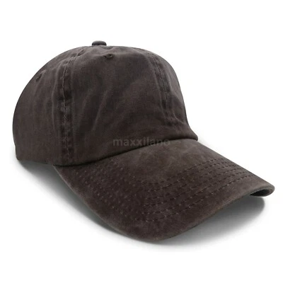 Hombres Gorra de Béisbol Algodón Lavado Polo Estilo Gorras Liso Ajustable Papá Sombrero Mujeres Foto 1 de 4