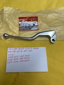FABRICANTE DE EQUIPOS ORIGINALES HONDA PALANCA DE EMBRAGUE (53178-KPT-305) CRF150F CRF230F CRF250F - Imagen 1 de 3