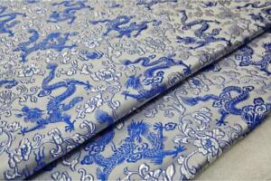 Faux Silk Brocade (Small Dragon) Jacquard Damask Kimono Fabric Material*BC1