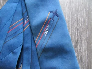 100th Aeroplane Plane Possibly Passenger Flight Airliner Aviation Interest Tie - Picture 1 of 6